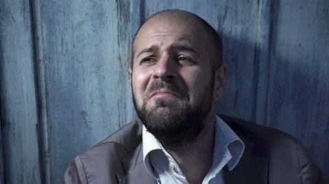 Fired man cries desperately Stock-Footage 68544867