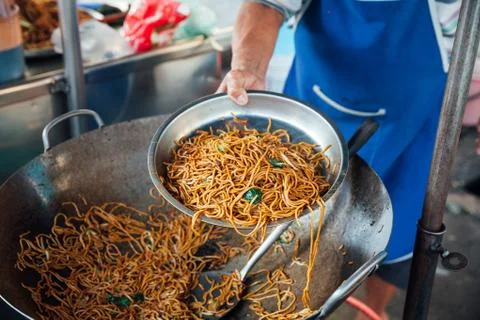 Fired noodles Stock Photos