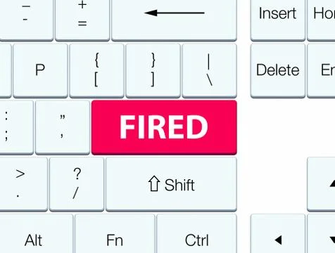 Fired pink keyboard button Illustrazione stock