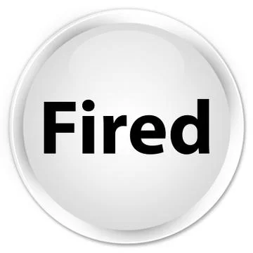 Fired premium white round button Stock Illustration