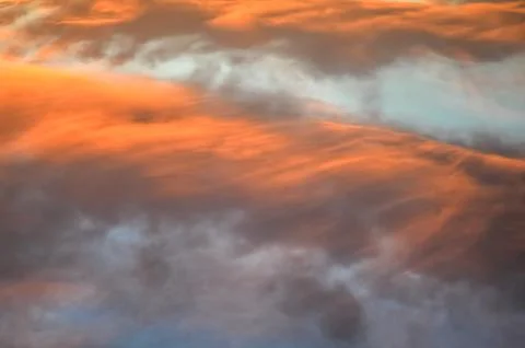 Fired red dramatic sky after a storm. Nature backgrounds Stock Photos