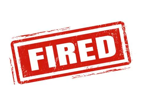 Fired red stamp style Stock Illustration