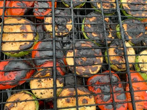 Fired vegetable grill Stock Photos