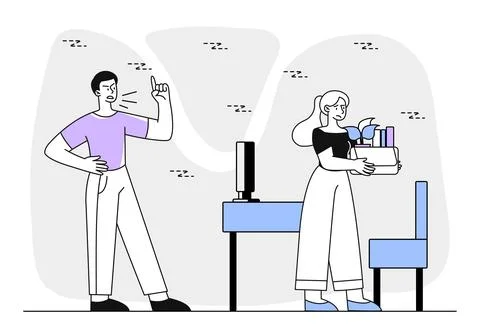 Fired worker vector simple Stock Illustration