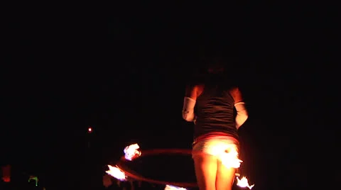 Firedancer girl d Stock Footage 24635877