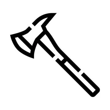 Firefighter axe emergency rescue tool icon Stock Illustration