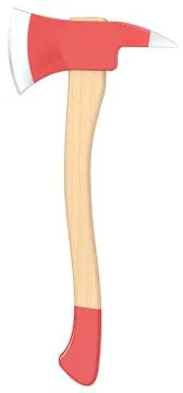 Firefighter axe. Stock Illustration
