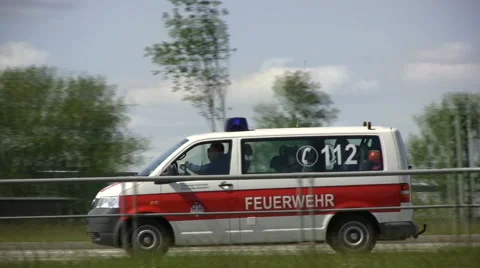 Firefighter car in germany 動画素材 5030155