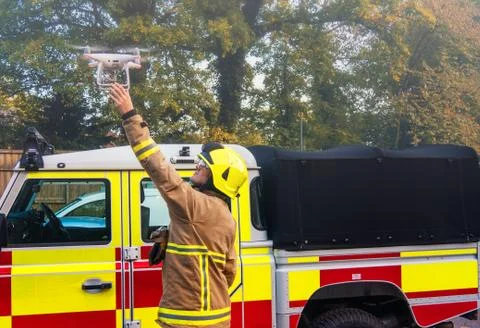 Firefighter Drone Stock Photos