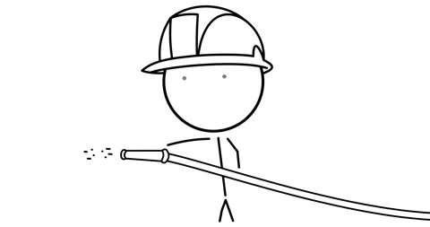 Firefighter on duty Stock Footage 296464496