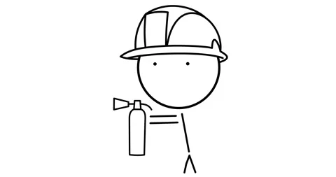 Firefighter on duty Stock Footage 296465385