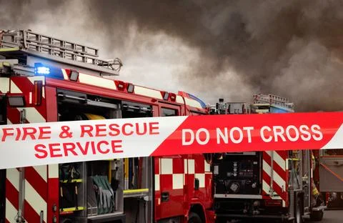 Firefighter emergency services fire engines – fire truck from fire department Stock-Fotos