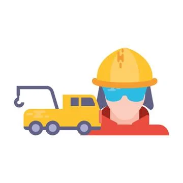 Firefighter with fire truck elements on white background Stock Illustration