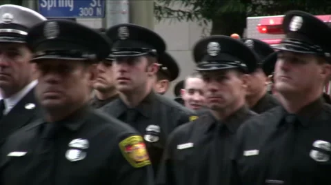 Firefighter funeral procession Video stock 1217102