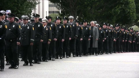Firefighter funeral procession Video stock 1217133
