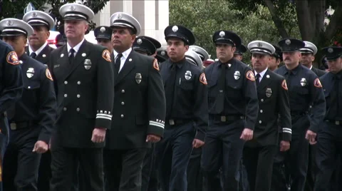 Firefighter funeral procession Stock-Footage 1217198