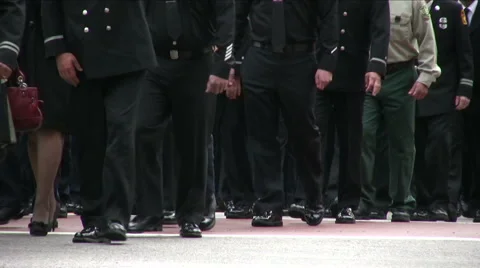 Firefighter funeral procession Video stock 1217220