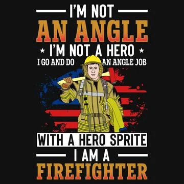 Firefighter graphics tshirt design Stock Illustration