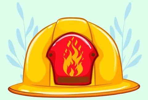 Firefighter Helmet Concept Illustration Stock Illustration