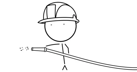 Firefighter in a helmet Stock Footage 296464212