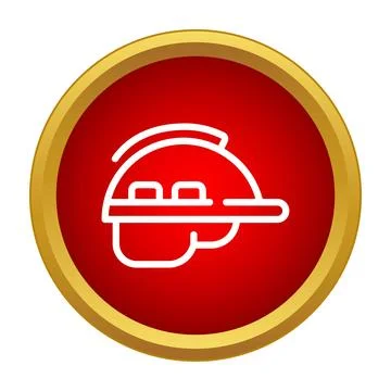 Firefighter helmet icon representing safety and protection Stock Illustration