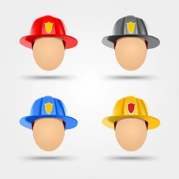 Firefighter helmets Stock-Illustration