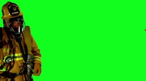 Firefighter Hose Drill: Nozzle Pointed at Camera Stock Footage 12472445