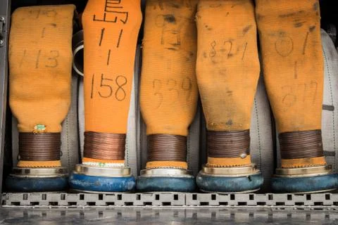 Firefighter hose Stock Photos