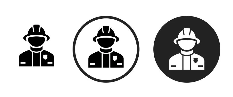 Firefighter icon . web icon set .vector illustration Stock Illustration