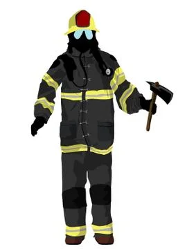 Firefighter Stock Illustration