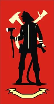 Firefighter Stock Illustration