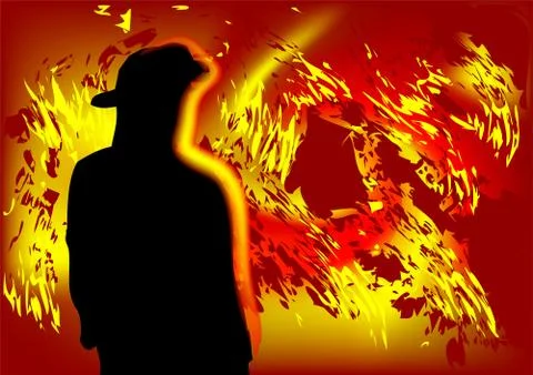 Firefighter Illustrazione stock