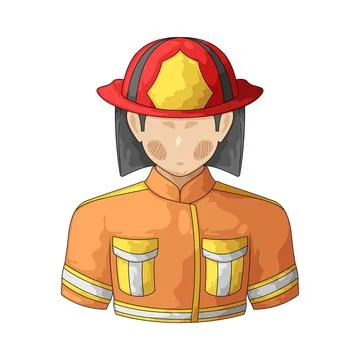 Firefighter illustration Stock Illustration
