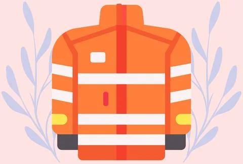 Firefighter Jacket Concept Illustration Stock Illustration