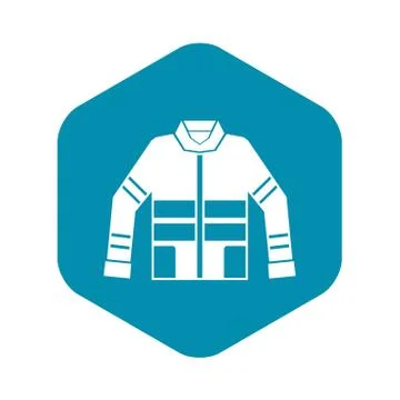 Firefighter jacket icon, simple style Stock Illustration