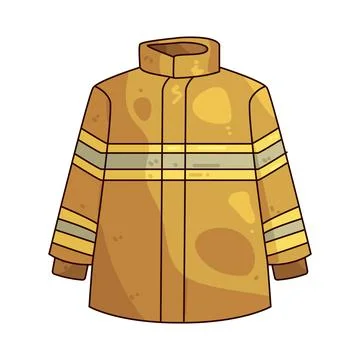 Firefighter jacket illustration Stock Illustration