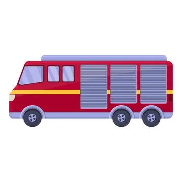 Firefighter machine icon cartoon vector. Fire work Stock Illustration
