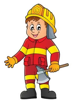 Firefighter man image Stock Illustration