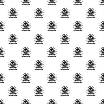 Firefighter mask pattern seamless Stock Illustration