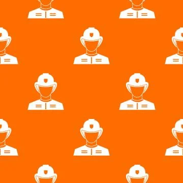Firefighter pattern seamless Stock Illustration