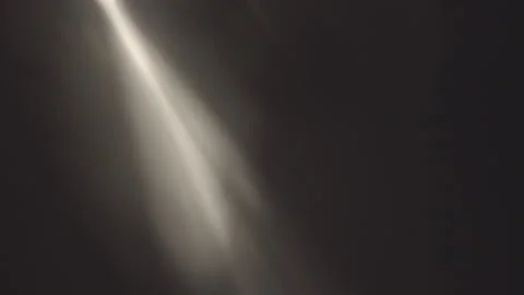 Firefighter Shines His Flashlight Into A Dark House Stock Footage 266406481