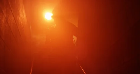 Firefighter in a training course Stock Footage 107625115