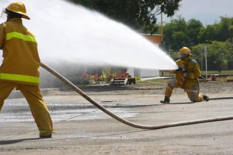 Firefighter Training Foto stock