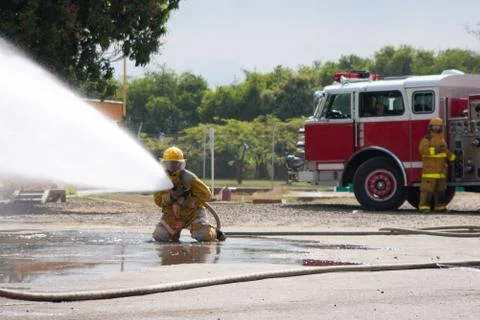 Firefighter Training Stock Photos