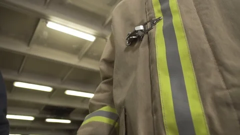 Firefighter Uniform Close-up Vidéo 112025030