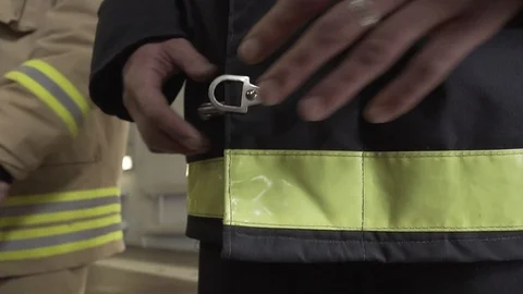 Firefighter Uniform Close-up Vidéo 112097451