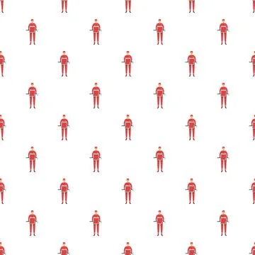 Firefighter uniform pattern repeating on white background Stock Illustration