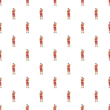 Firefighter uniform pattern repeating on white background イラスト素材