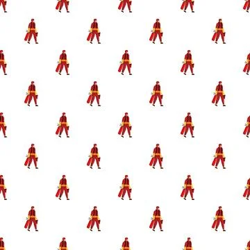 Firefighter uniform pattern representing emergency services and safety Stock Illustration