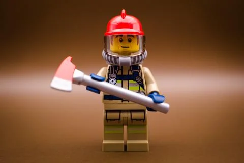 Firefighter waiting for action Stock Photos